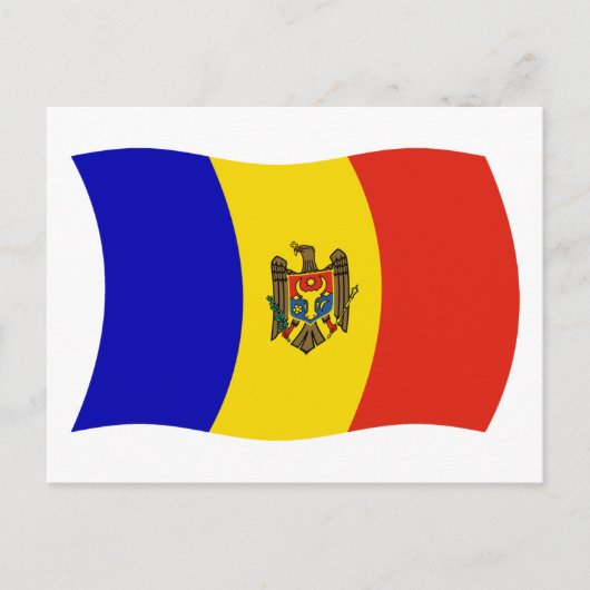 Briefkaart Moldavië-vlag (Voorkant)