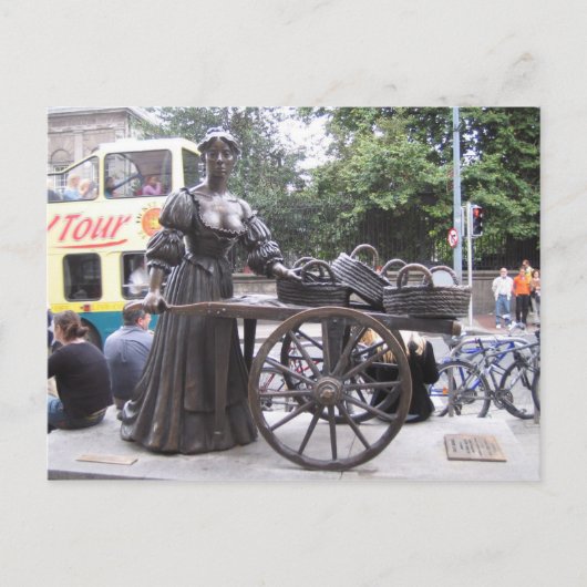 Briefkaart Molly Malone, Dublin, Ierland (Voorkant)