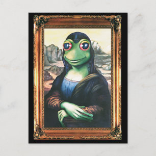 Briefkaart Mona Lisa Frog