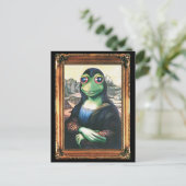 Briefkaart Mona Lisa Frog (Staand voorkant)
