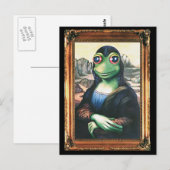 Briefkaart Mona Lisa Frog (Voorkant / Achterkant)