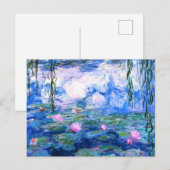 Briefkaart Monet Roze Water Lilies (Voorkant / Achterkant)