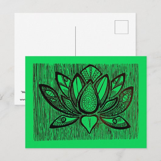 briefkaart "Monster Lotus" (Voorkant / Achterkant)