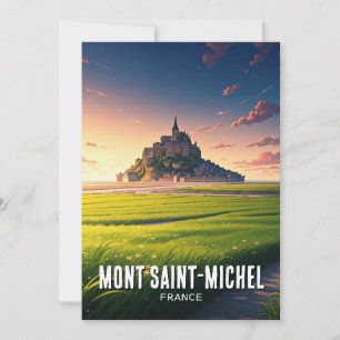 Briefkaart Mont Saint-Michel Sunset