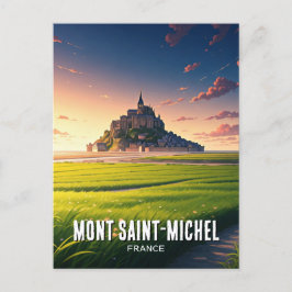 Briefkaart Mont Saint-Michel Sunset