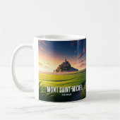 Briefkaart Mont Saint-Michel Sunset Koffiemok (Links)