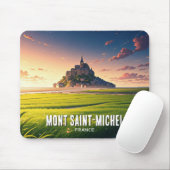 Briefkaart Mont Saint-Michel Sunset Muismat (Met muis)