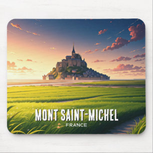 Briefkaart Mont Saint-Michel Sunset Muismat