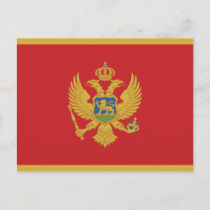Briefkaart Montenegro-vlag
