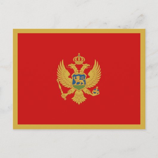 Briefkaart Montenegro-vlag (Voorkant)