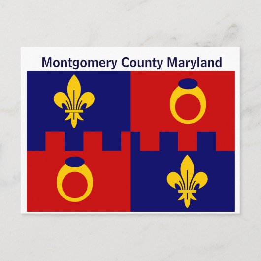 Briefkaart: Montgomery County Maryland Flag Briefkaart (Voorkant)