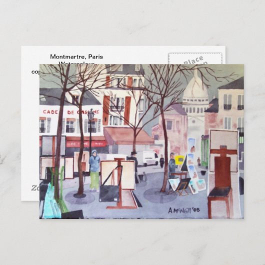 Briefkaart Montmartre (Voorkant / Achterkant)