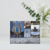 Briefkaart monumenten van Kuala Lumpur, Maleisië (Staand voorkant)