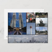 Briefkaart monumenten van Kuala Lumpur, Maleisië (Voorkant / Achterkant)
