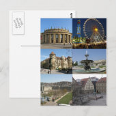 Briefkaart monumenten van Stuttgart , Duitsland (Voorkant / Achterkant)