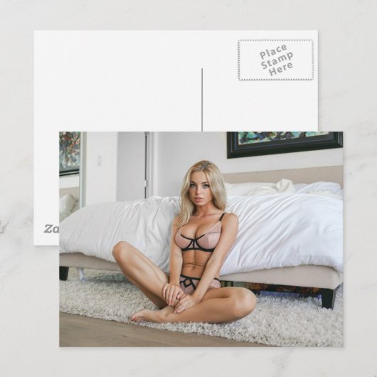 Briefkaart mooie Blonde-foto (Voorkant / Achterkant)