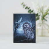briefkaart "Moon Owl" (Staand voorkant)