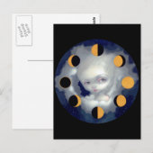 briefkaart "Moon Phases" (Voorkant / Achterkant)