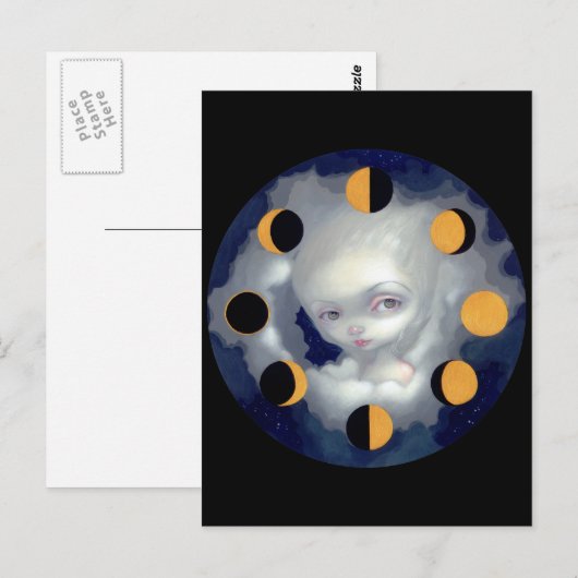 briefkaart "Moon Phases" (Voorkant / Achterkant)