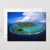 Briefkaart Moorea Island Overzicht, Frans-Polynesi (Voorkant / Achterkant)