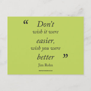 briefkaart "Motivatie Jim Rohn Quote"