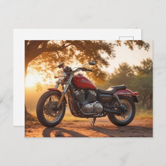 Briefkaart motorfiets (Voorkant / Achterkant)