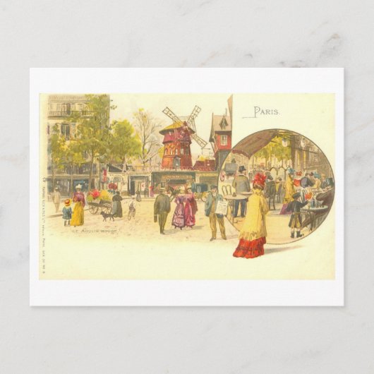  Briefkaart Moulin Rouge (Voorkant)