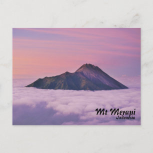Briefkaart Mount Merapi Indonesië