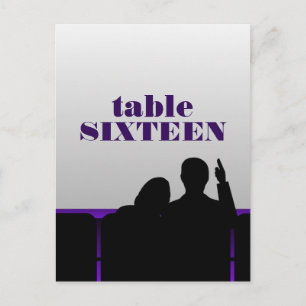 Briefkaart Movie Theater Table, Paars