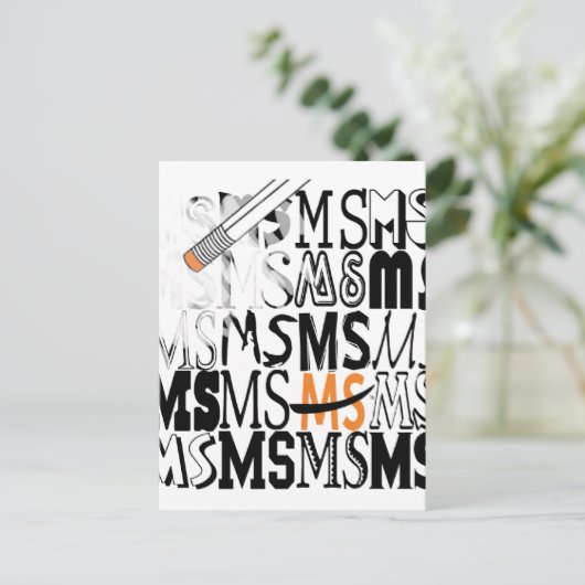 briefkaart "MS wissen" (Staand voorkant)