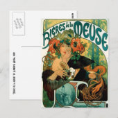 Briefkaart: Mucha - Bieres de la Meuse Briefkaart (Voorkant / Achterkant)