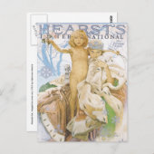 Briefkaart: Mucha Magazine Illustratie Briefkaart (Voorkant / Achterkant)