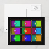 Briefkaart Multihue Flags Portugal (Voorkant / Achterkant)