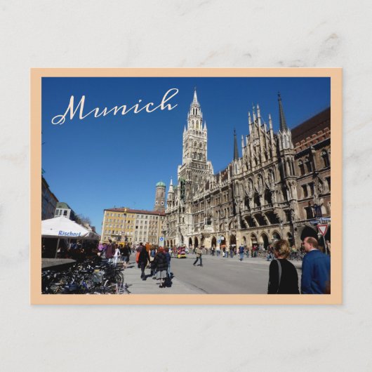 Briefkaart München Square (Marienplatz) (Voorkant)