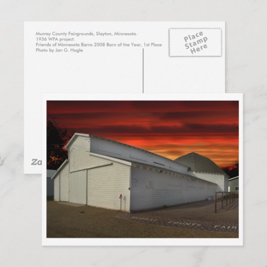 Briefkaart, Murray County barn Briefkaart (Voorkant / Achterkant)