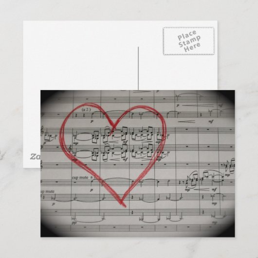 Briefkaart Music Lovers (Voorkant / Achterkant)