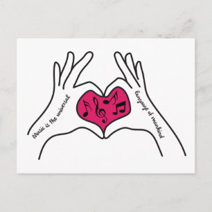 Briefkaart Music Quote
