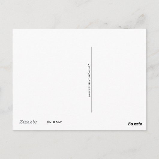 Briefkaart - Mussen op het hek (Achterkant)