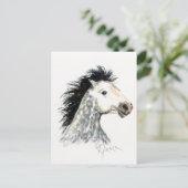 Briefkaart Mustang Horse (Staand voorkant)