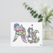 briefkaart: muziek briefkaart (Staand voorkant)