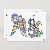 briefkaart: muziek briefkaart (Voorkant / Achterkant)