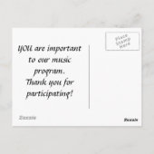 briefkaart: muziek briefkaart (Achterkant)