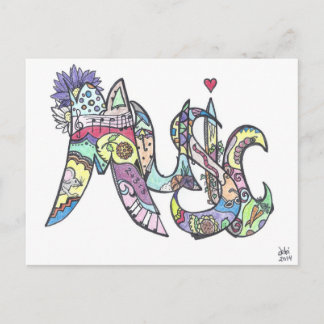 briefkaart: muziek briefkaart