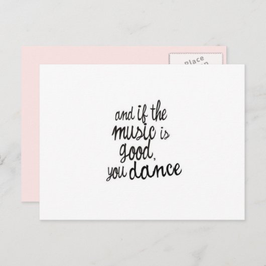 Briefkaart Muziek- en dansprijsopgave (Voorkant / Achterkant)