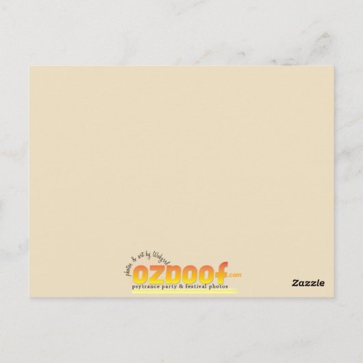 Briefkaart Muziekartiest (Achterkant)