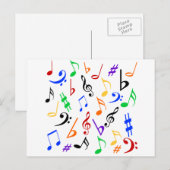 Briefkaart muzieknoten - Meerdere (Voorkant / Achterkant)