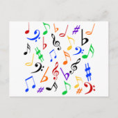 Briefkaart muzieknoten - Meerdere (Voorkant)