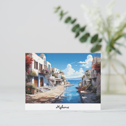 Briefkaart Mykonos (Staand voorkant)