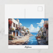 Briefkaart Mykonos (Voorkant / Achterkant)