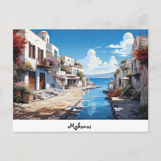 Briefkaart Mykonos (Voorkant)